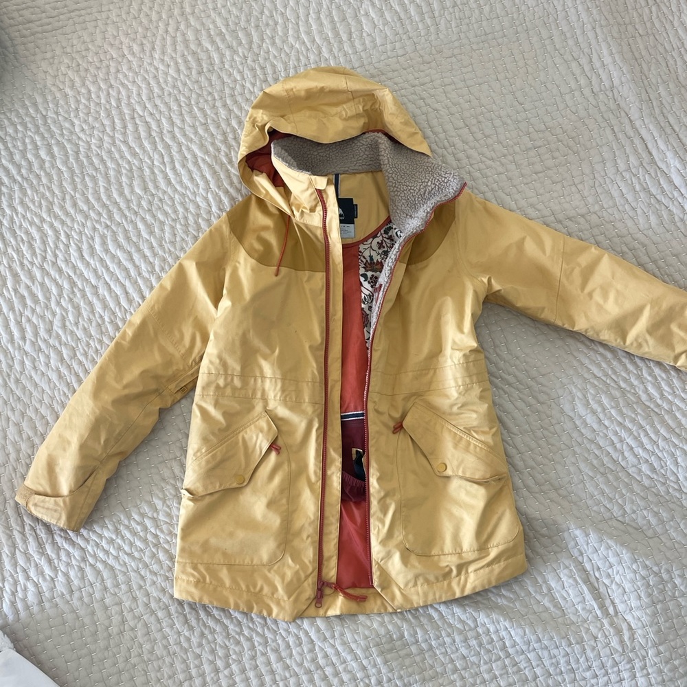 Yellow Burton snowboarding jacket size Small